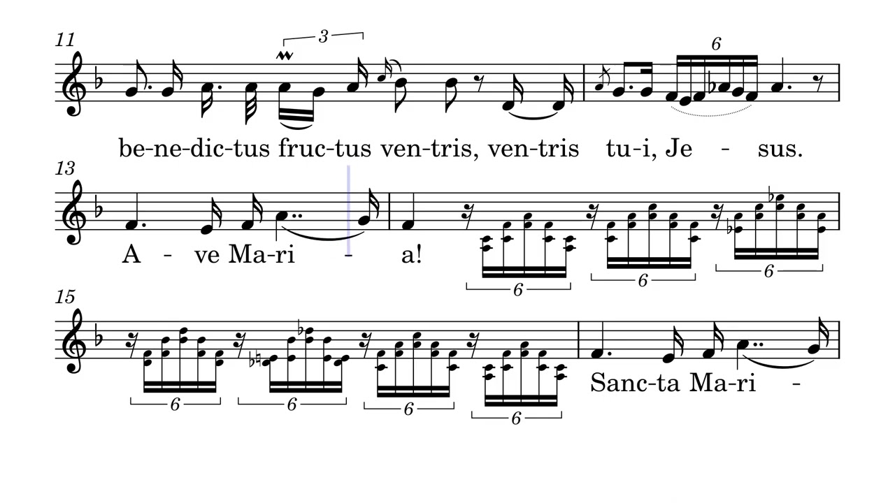 Ave Maria – Franz Schubert (Key: F) by F. Schubert, tr. Jeffrey Kwong