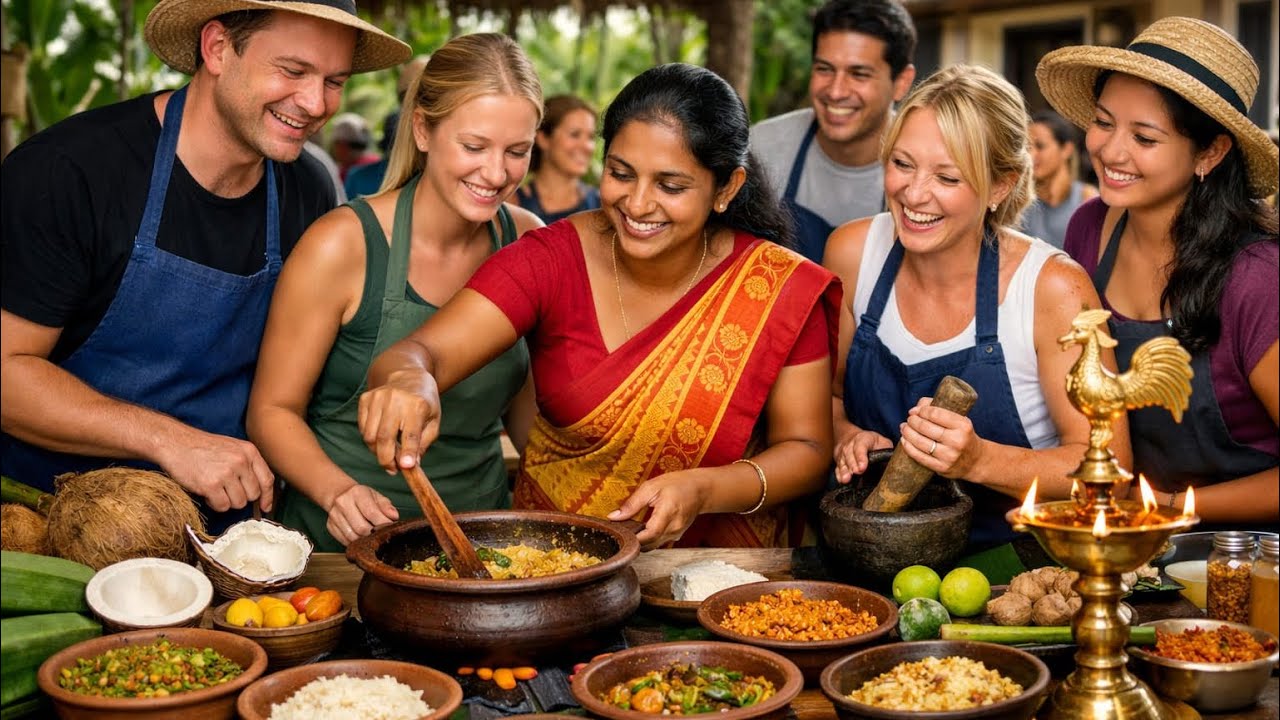 Foreign Tourists Cooking Traditional Sri Lankan Food | Authentic Sri Lanka Cooking Experience