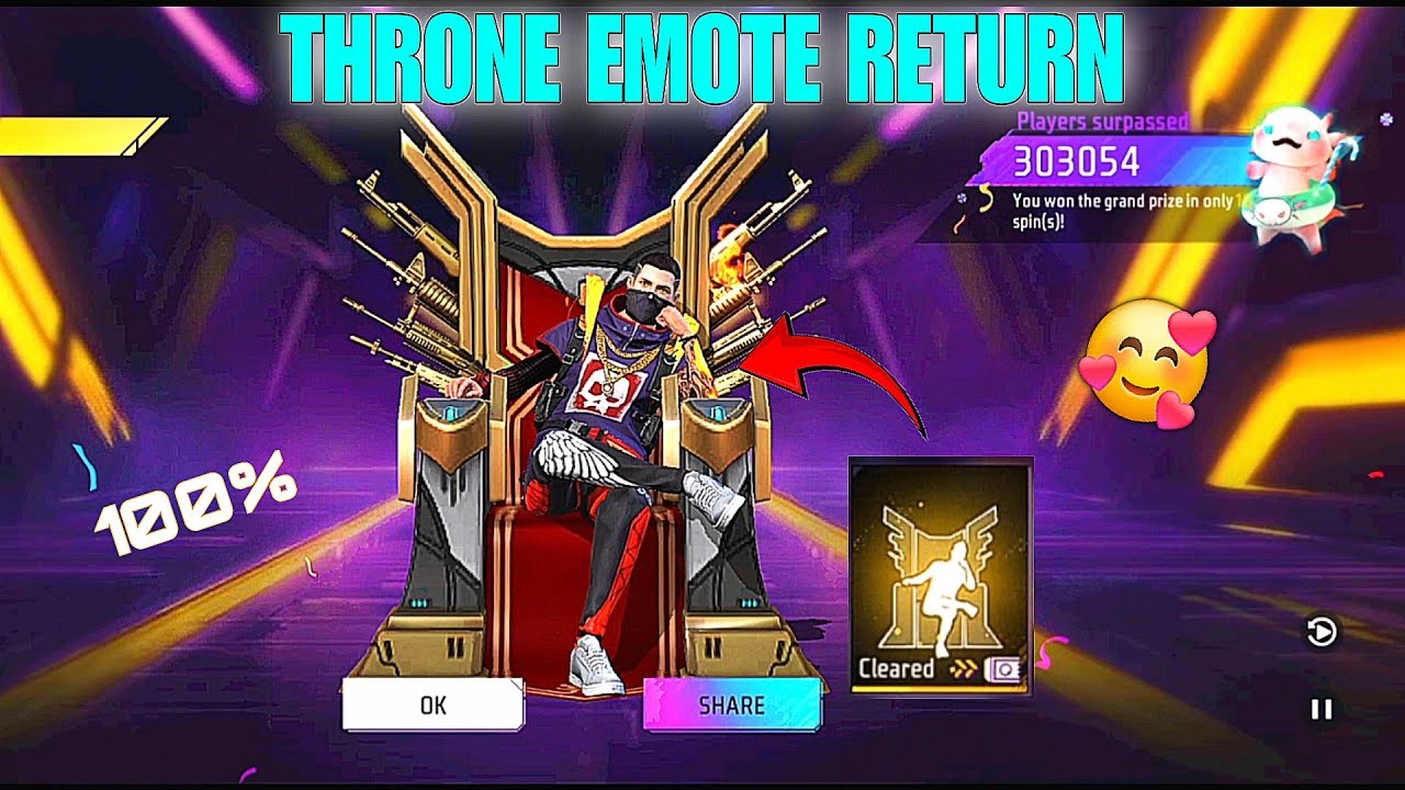 OLD THRONE EMOTE EVENT FREE FIRE 🔥| THRONE EMOTE RETURN EVENT DATE 🤯| FREE FIRE NEW EVENT