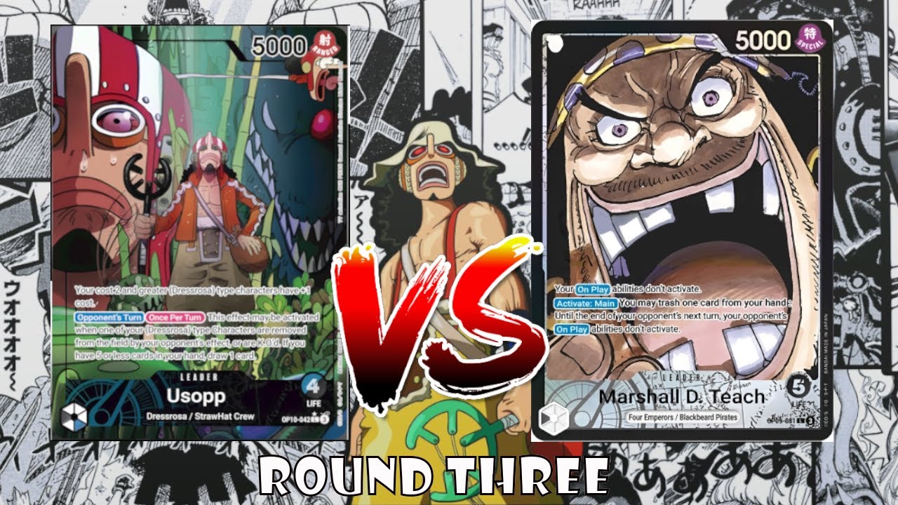 Usopp vs Blackbeard | Top 32 Regional Finish - Round 3 |  OPTCG
