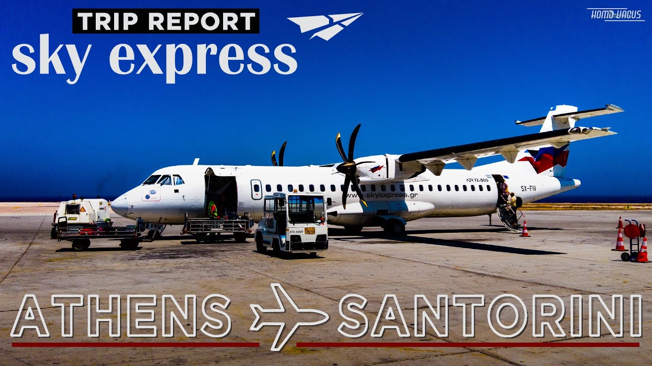 SKY EXPRESS: Greece's small regional airline | Athens - Santoniri, ATR-72 - Trip report