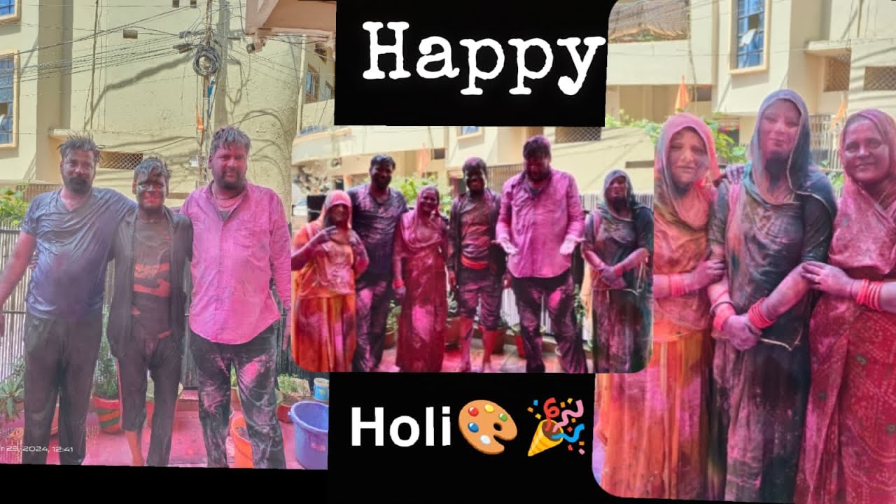 Holi vlog🎉 || full Masti 🥳 ||masti mai gold ki baali ghum😮