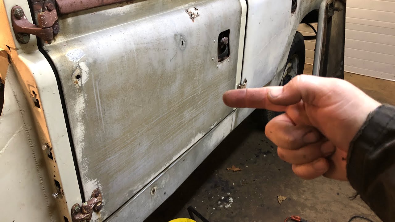 C Pillar, Doors, Floorboards install Land Rover Series 2A Restoration Resto Repair Rust Floor