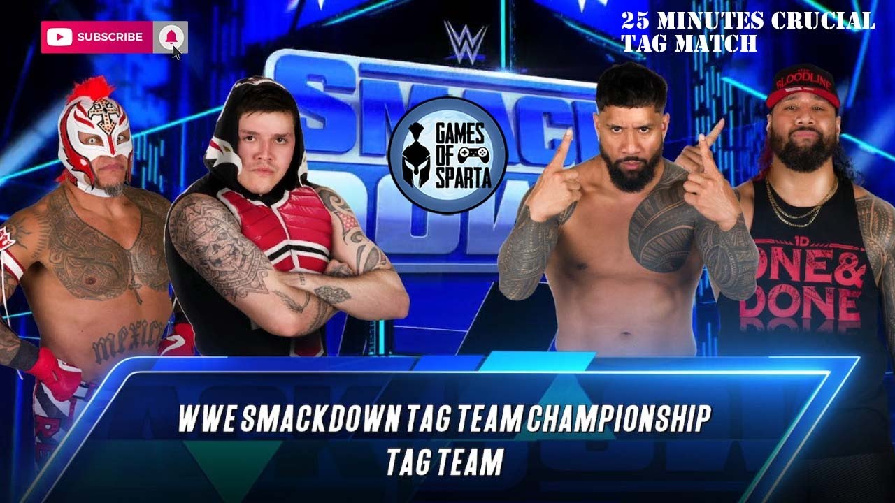 Rey Mysterio and Dominik Mysterio Vs. The Usos | WWE2K23 | Smackdown Tag Team Championship