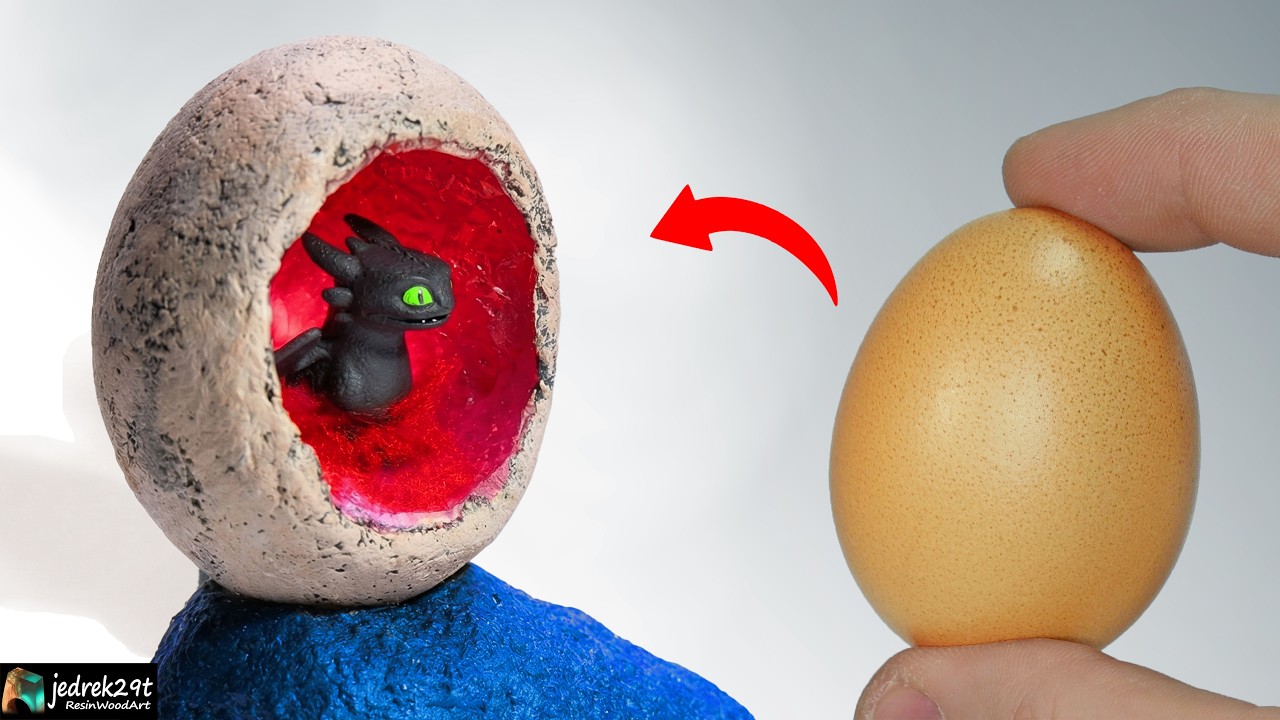 Toothless / Making Glowing Dragon EGG / Night Lamp Epoxy / RESIN ART