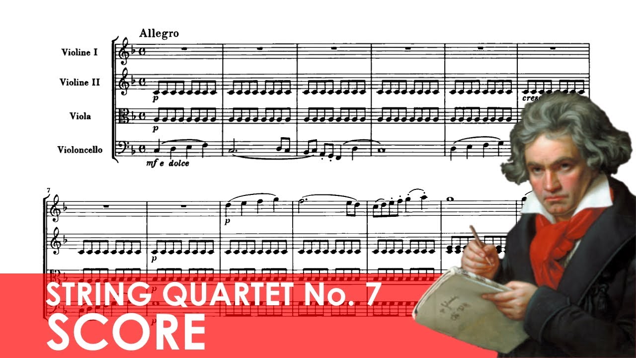 BEETHOVEN String Quartet No. 7 in F major (Op. 59, No. 1) 'Razumovsky' Score
