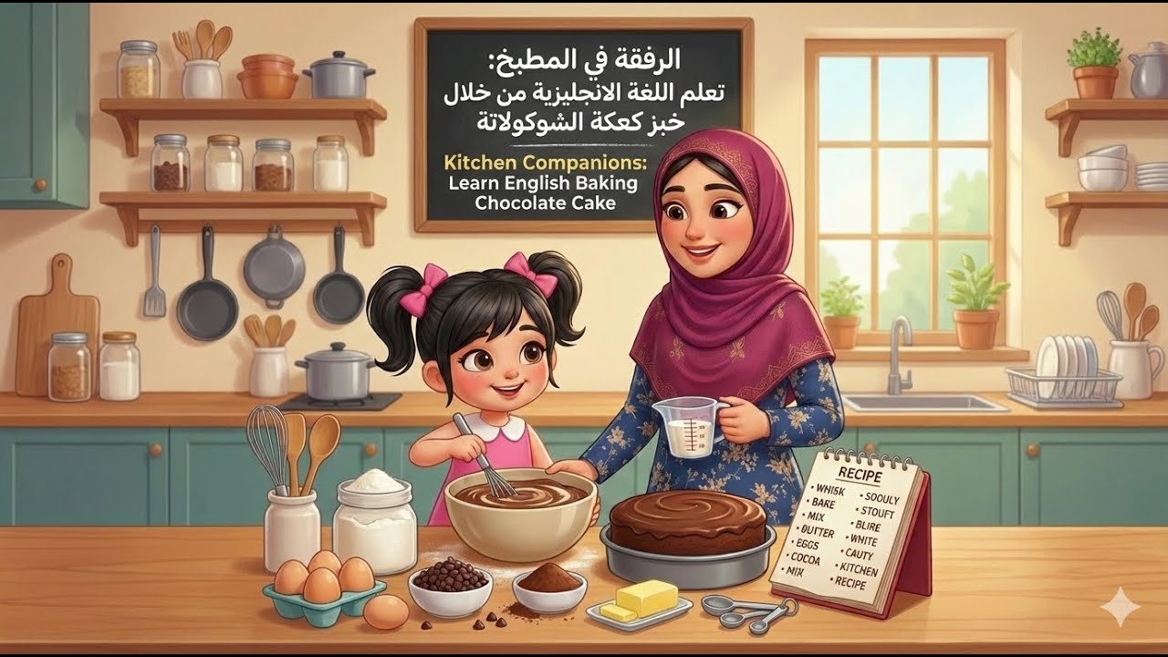 في المطبخ: تعلم اللغة الانجليزية من خلال خبز كعكة الشوكولاتة