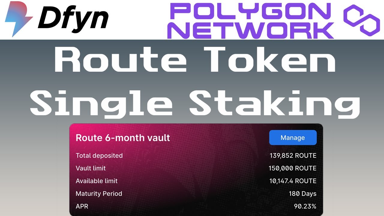 Route Token Single Staking Pool [DFYN]