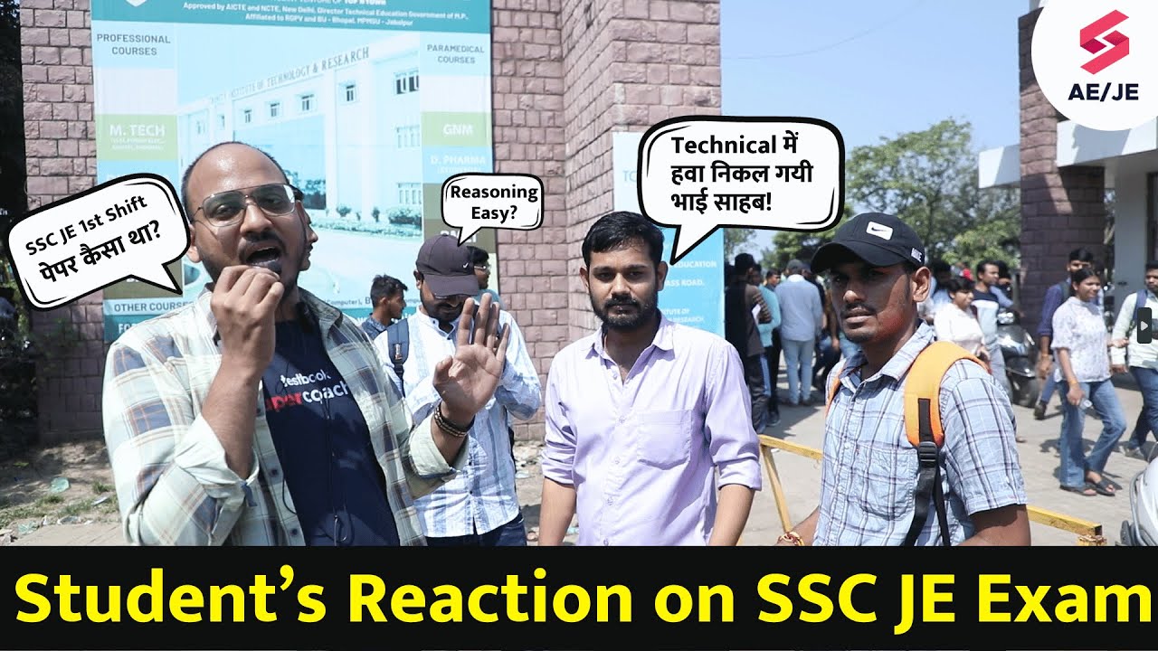 SSC JE Exam Analysis 2023 | Student's Reaction Live from Center | SSC Civil Paper Analysis