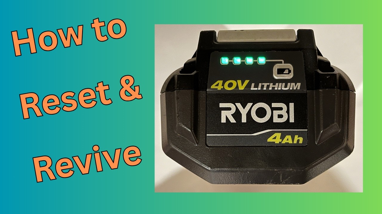 How to Reset & Revive Dead Ryobi Battery If Not Charging.