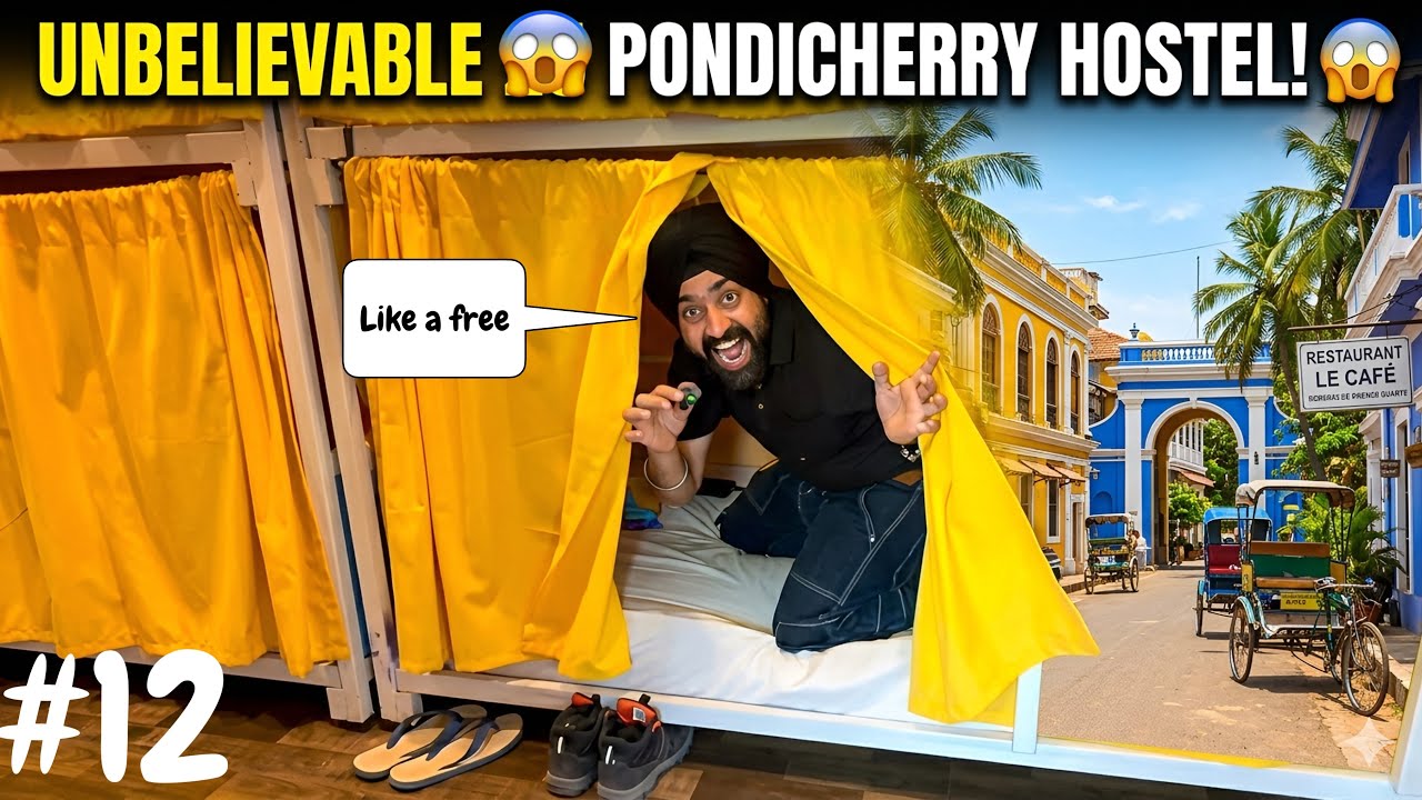 Found The Cheapest Hostel Like A FREE In 🤭 Epi 12 #pondicherryvlog 