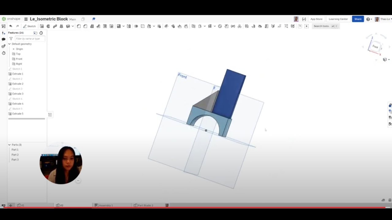 How To Model Isometric Blocks for Beginners Part. 2 | Onshape