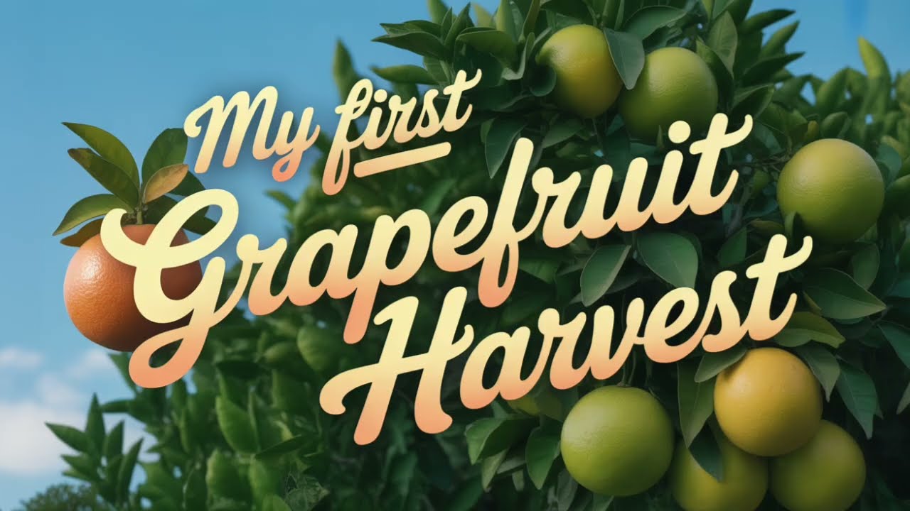 Harvesting my very first grapefruit/homegrown organic 