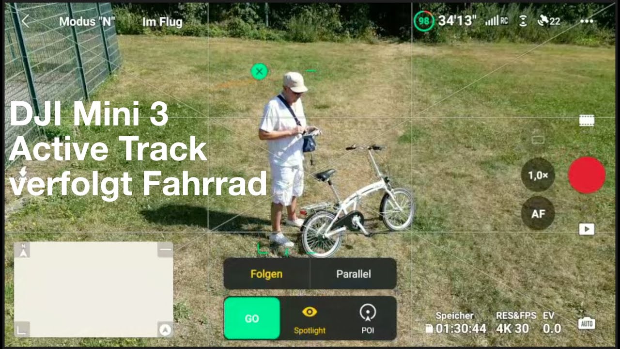 DJI Mini 3 Pro * Verfolgung Fahrrad Fahrer * Active Track * höhere Geschwindigkeit