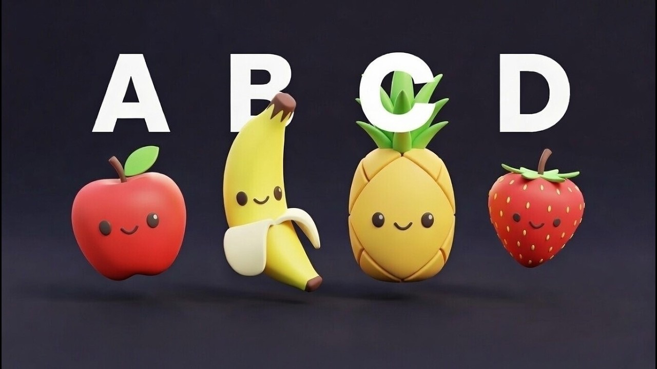 Baby Sensory Dancing Fruits 🍎🍌 | Fun Music for Babies & Toddlers | ABC Learning Alphabet+Educational