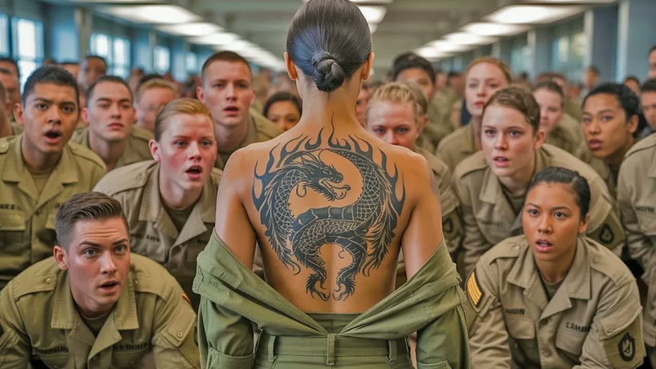 Un sergente l’ha umiliata nella mensa… poi il suo tatuaggio da Navy SEAL congela la base militar
