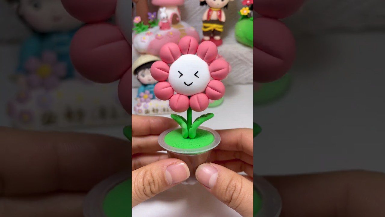 Cute Clay Flower Craft | DIY Clay Art | Easy Clay Flower Tutorial #ClayArt #DIYCrafts #ClayFlower