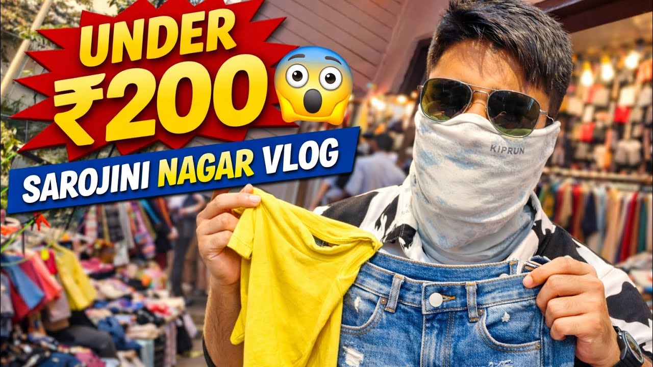 Sarojini Nagar Market Shopping Vlog | Under ₹200 Finds 😱 Delhi Street Shopping