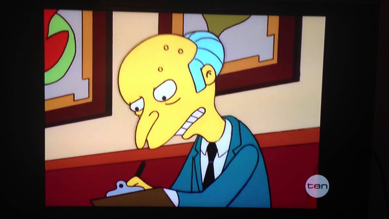 Mr. Burns in the waiting room