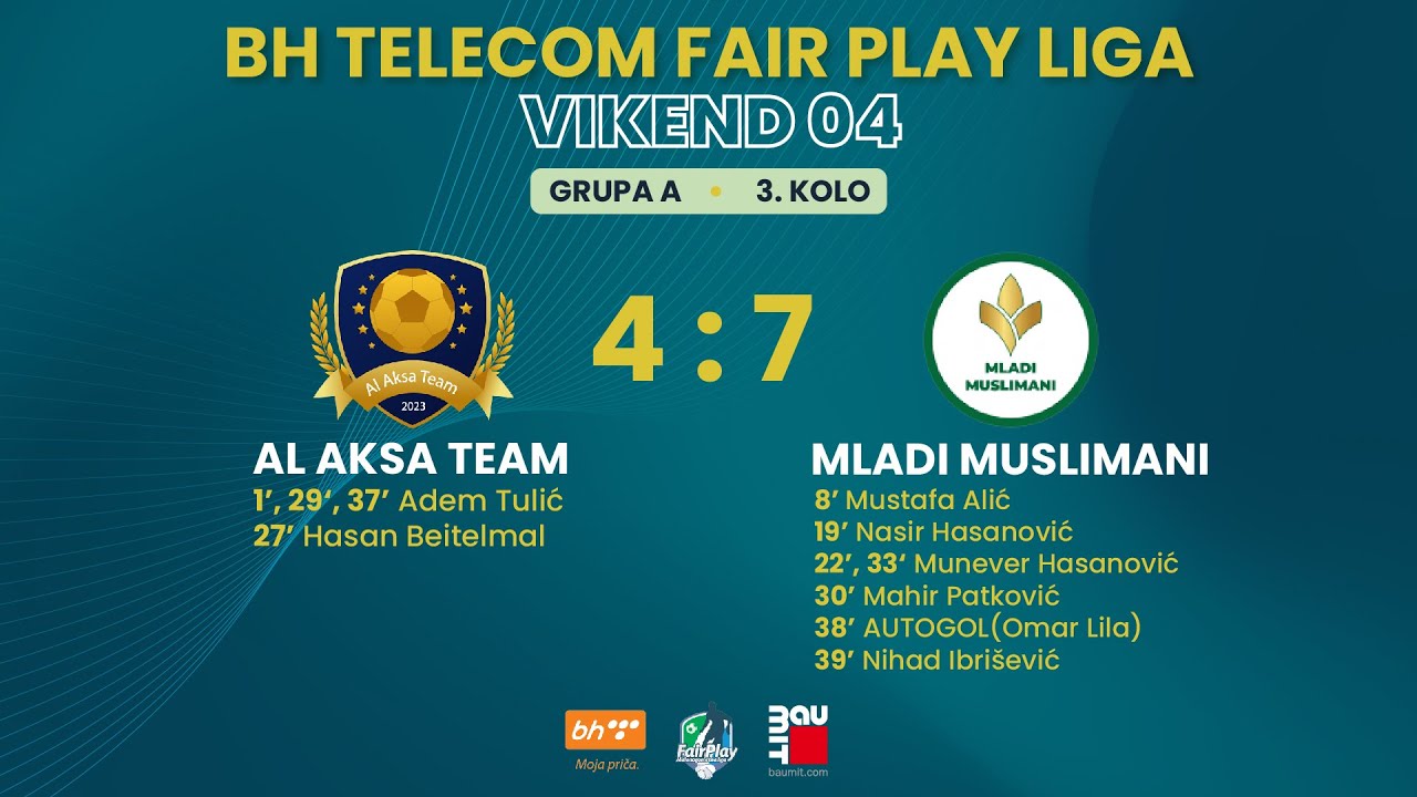 HIGHLIGHTS | AL AKSA TEAM - MLADI MUSLIMANI | 4 - 7 | VIKEND 04 | BHT FPL SEZONA 13