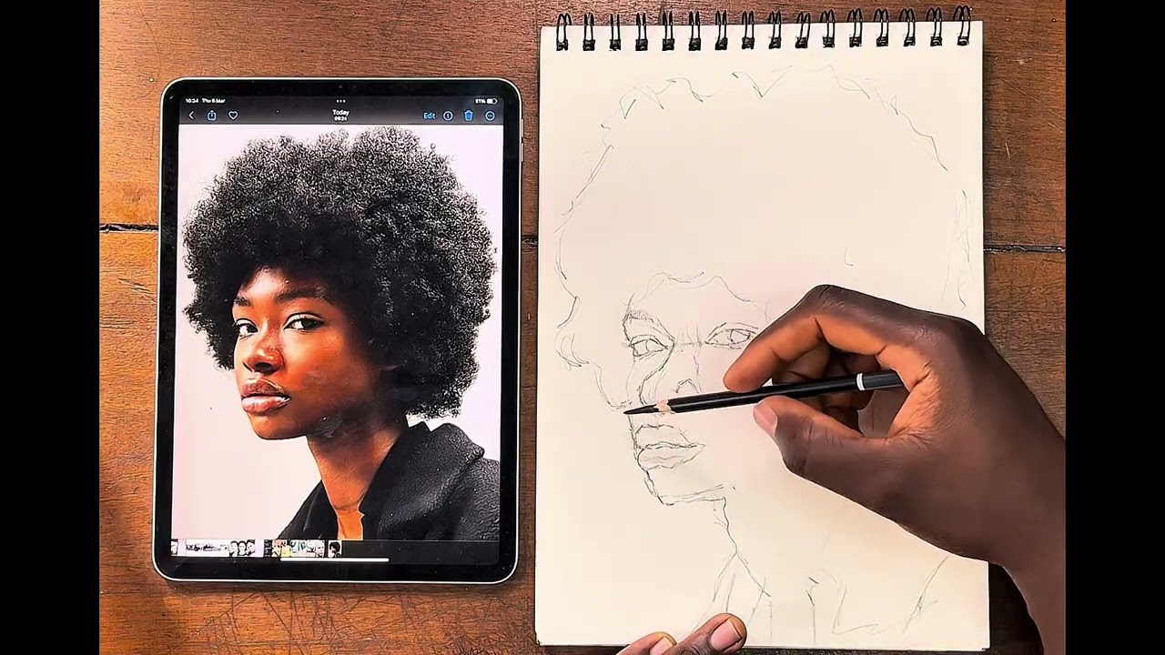 How to sketch a girl from a photo