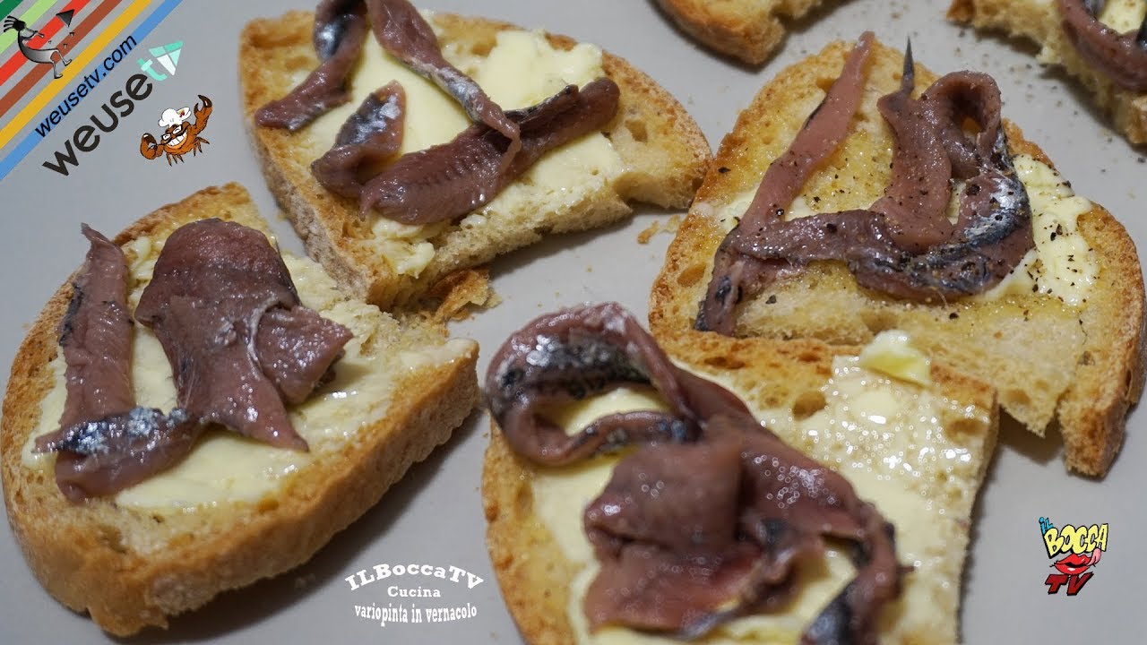334 - Pane burro e alici..tutti quanti son felici! (antipasto saporito facile e veloce da preparare)
