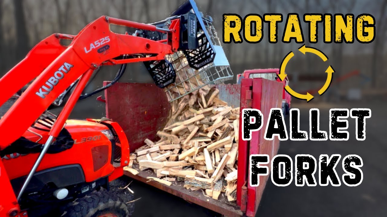 #461 FIRST EVER Rotating Pallet Forks on a COMPACT Tractor!!!