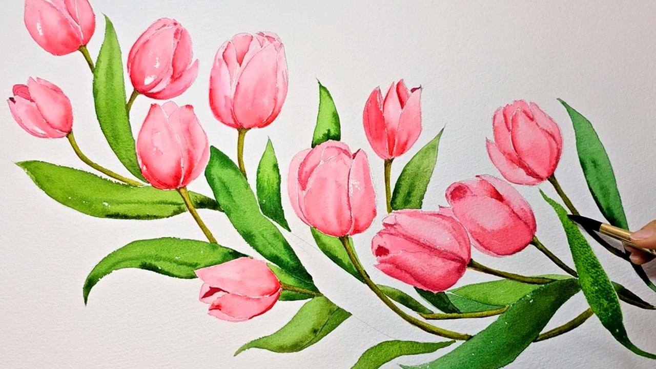 튤립 그리기~🌷