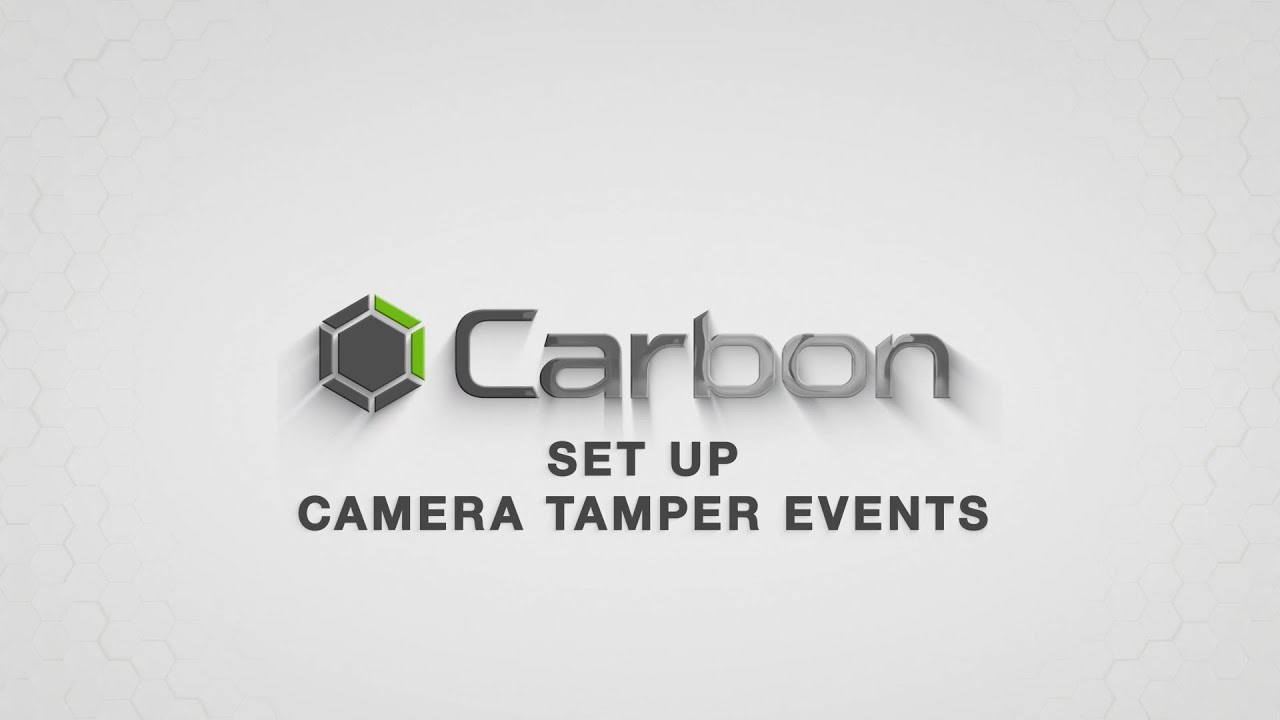 CathexisVision Carbon: How to Set up Camera Tamper Events