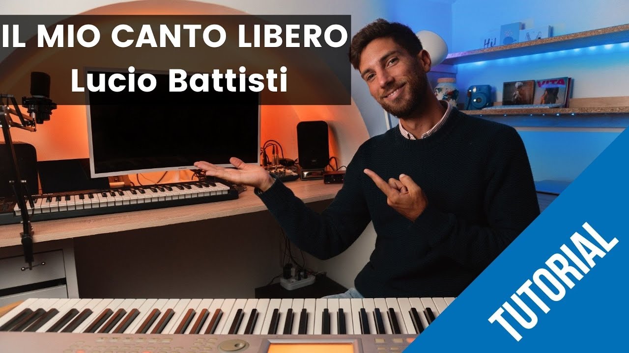 "IL MIO CANTO LIBERO" - Lucio Battisti PIANO TUTORIAL (senza spartiti)