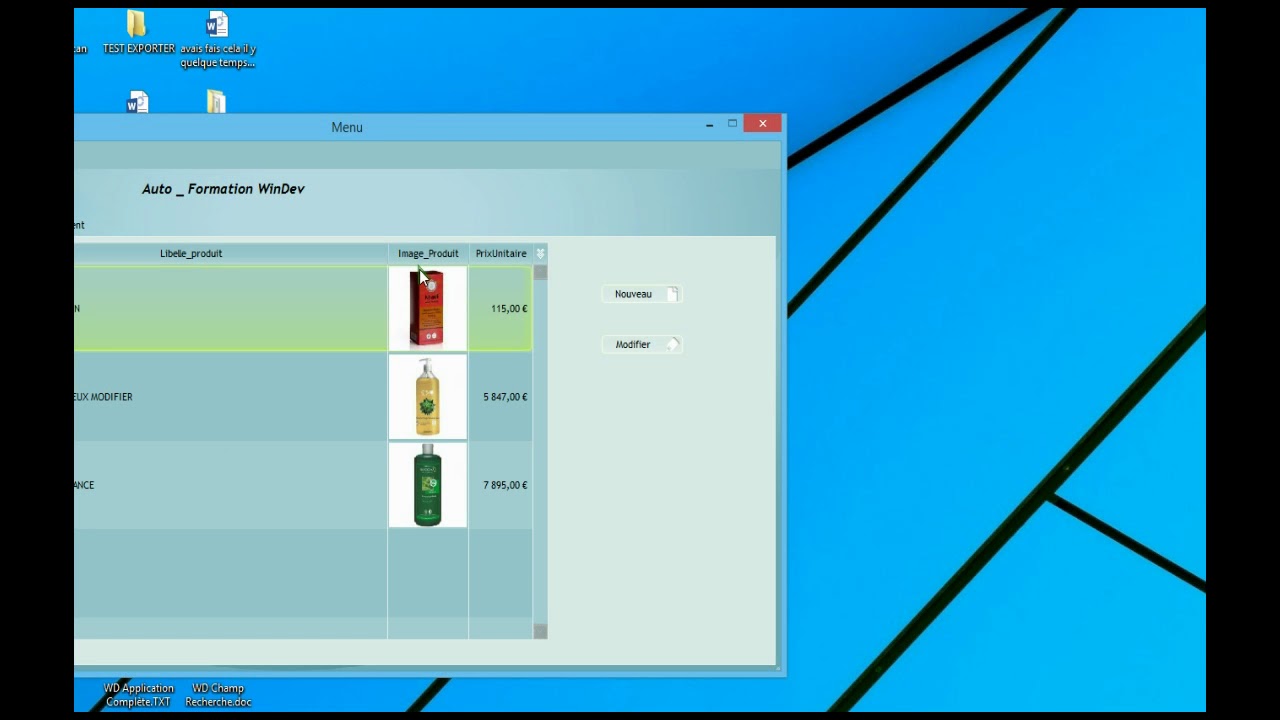 Auto formation Windev - 3 - Partie 3