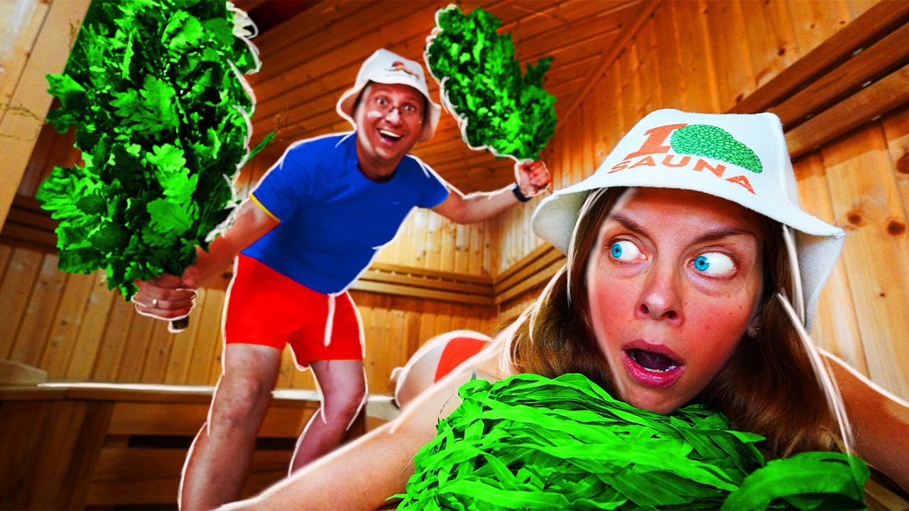 🧹 Ne-a BĂTUT cu MĂTURA  ⏰ 24 de ORE &icirc;n SAUNA challenge 🌡️ Partea 3