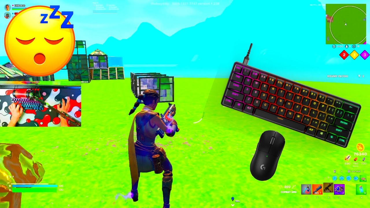 ⭐️[3HR]Steelseries Apex Pro Mini ASMR Chill Fortnite🤩Keyboard Sounds ASMR Smooth 360 FPS 4k⭐️