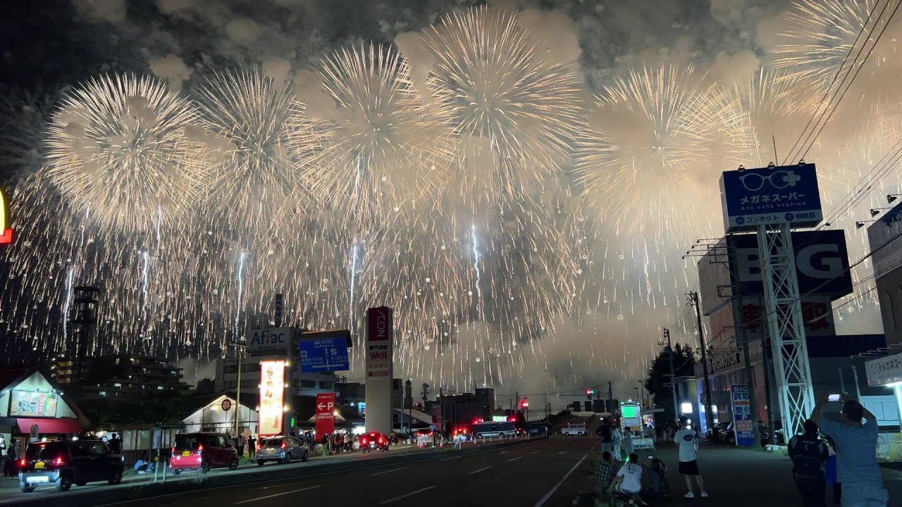長岡花火　フェニックス2024　いつも通る道で見てみた(*^-^*) Nagaoka Fireworks Phoenix2024