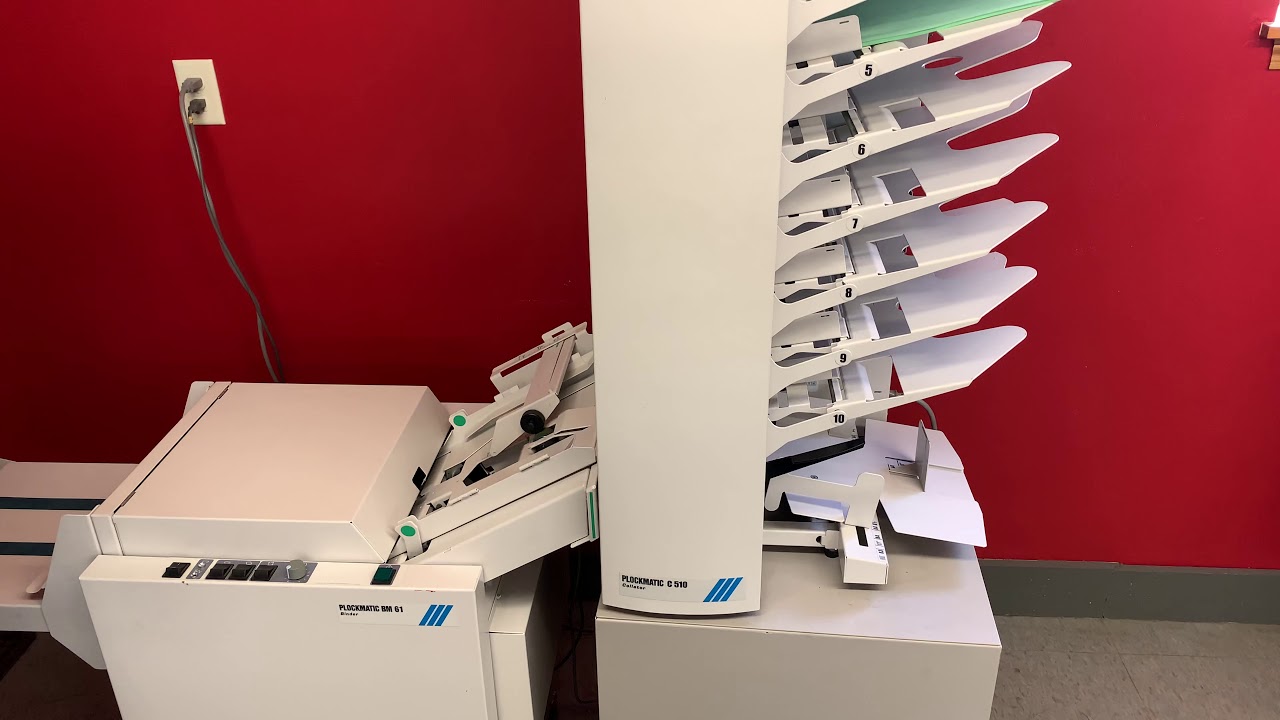 Plockmatic C510 Collator and BM61 Bookletmaker