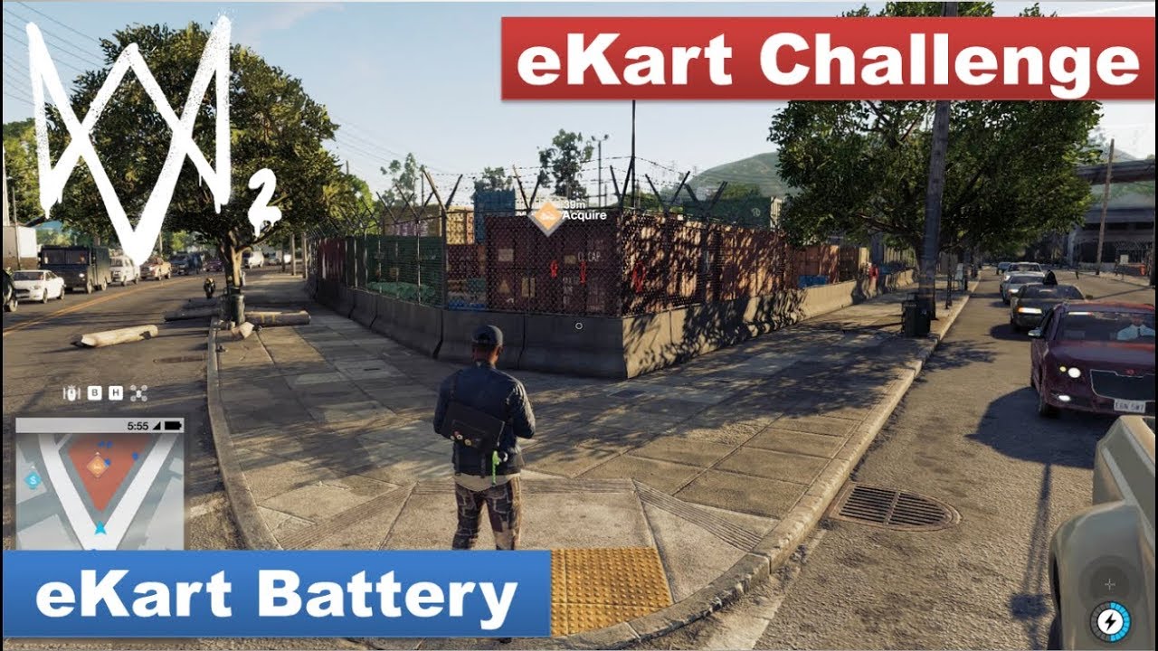 Watch Dogs 2 - How to acquire the new eKart Battery [eKart Challenge]