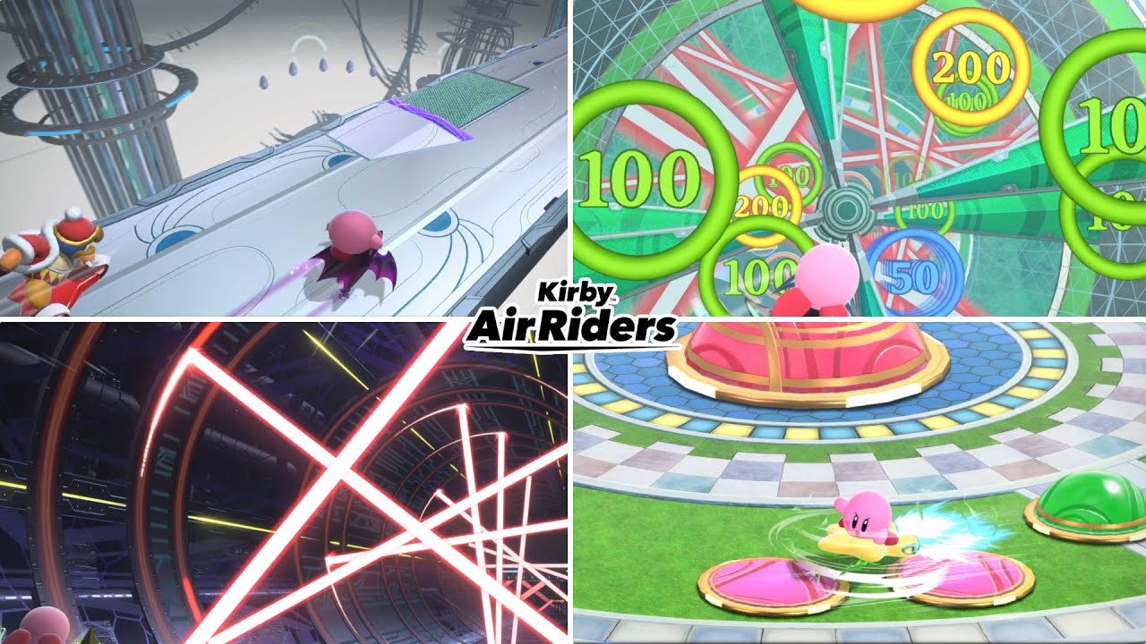 Kirby Air Riders - ALL STADIUM MINIGAMES (Demo)