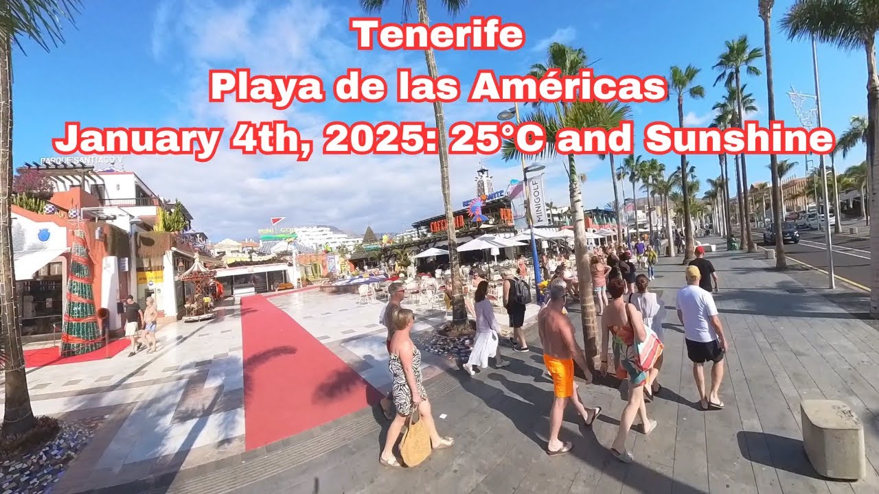 Tenerife - Playa de las Américas –January 4th, 2025: 25°C and Sunshine🌞 #playadelasamericas