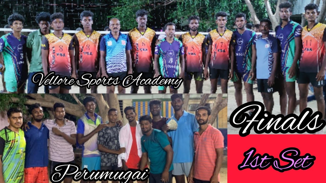 Vellore Sports Academy vs Perumugai Finals Best of 3 sets / 1st set 🔥🔥🔥