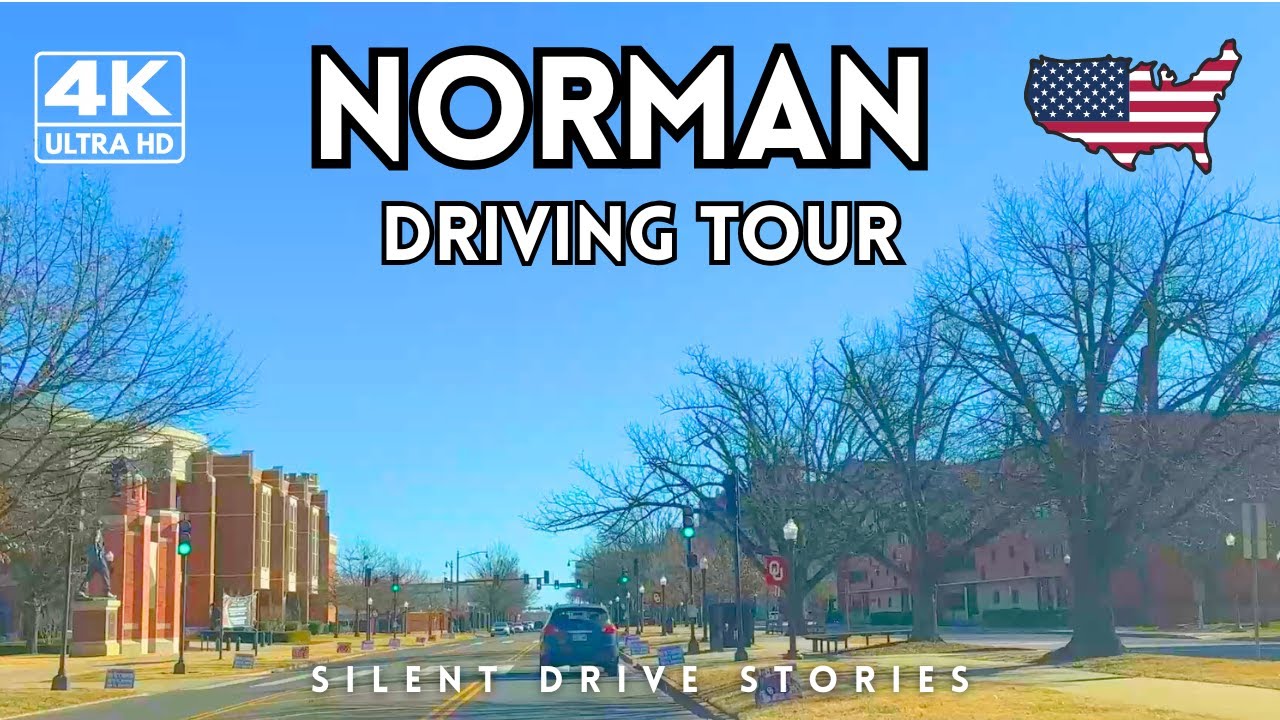 Driving Through Norman Oklahoma 4K | Silent Drive | No Commentary