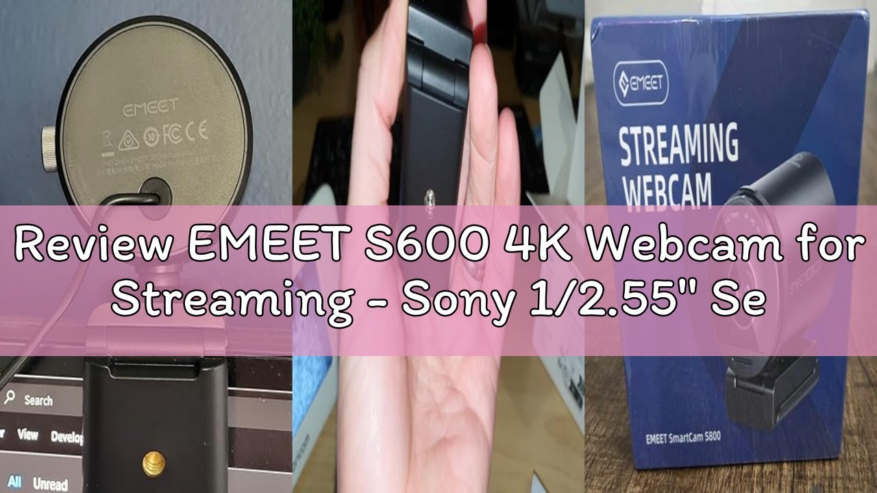 Review EMEET S600 4K Webcam for Streaming - Sony 1/2.55'' Sensor, PDAF Autofocus, 1080P@60FPS, 2 Noi