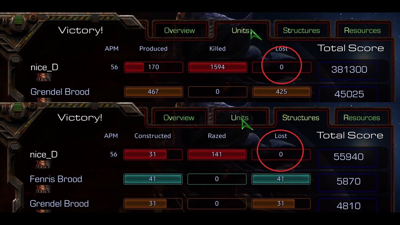 Starcraft - Zerg 1 vs 7 Random Computers, The Hunters, without unit and structure loses