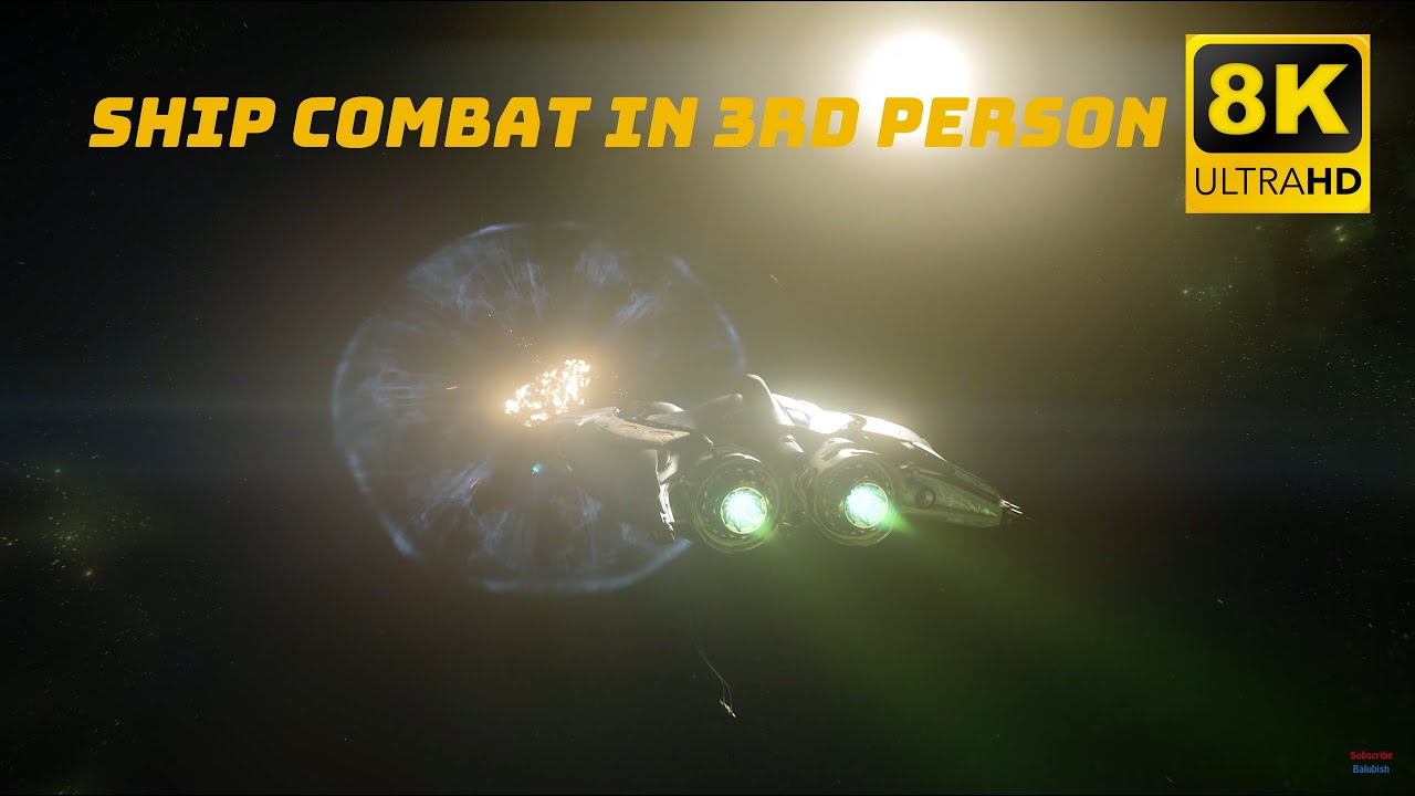 Star Citizen 8K UHD - Ship Combat in 3rd Person View 1 - w Gamesound