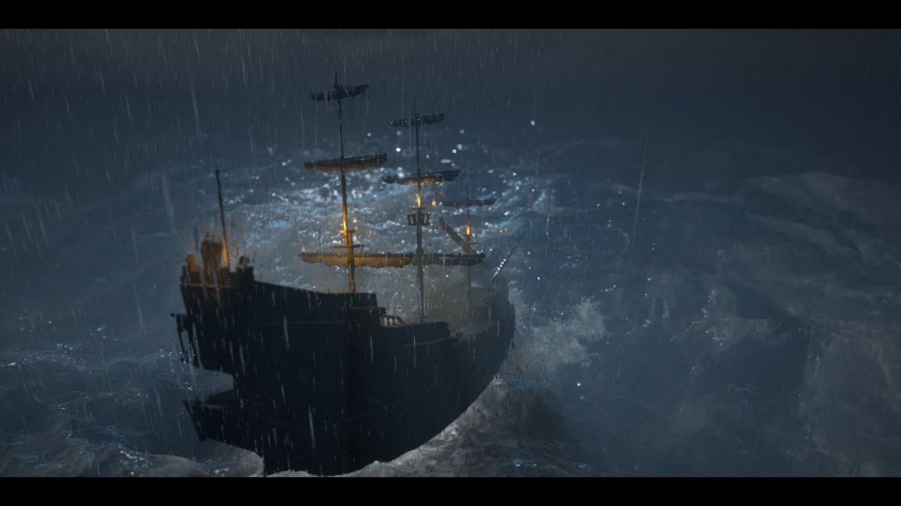 UE4 Violent Stormy Ocean  - Using built in water system in 4.26