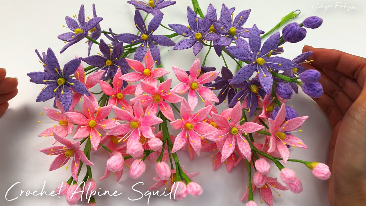 Вязаные Крючком Цветы для Начинающих - Alpine Squill