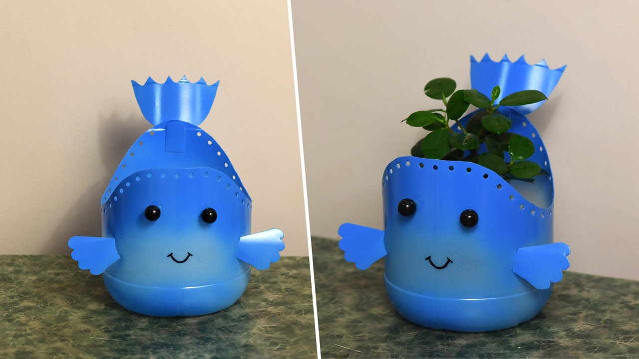 Creative Fish Design Planter | Plastic Bottle Craft Ideas