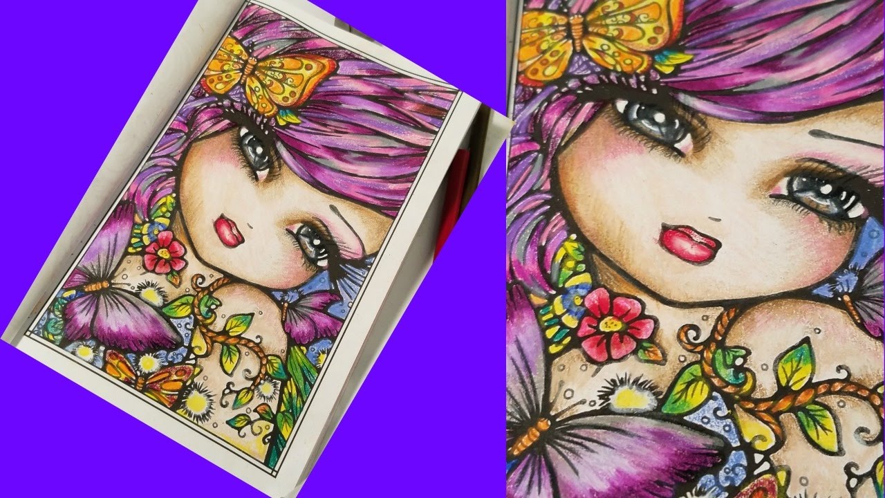 Hannah Lynn : Adult Coloring : Enchanted Faces 1
