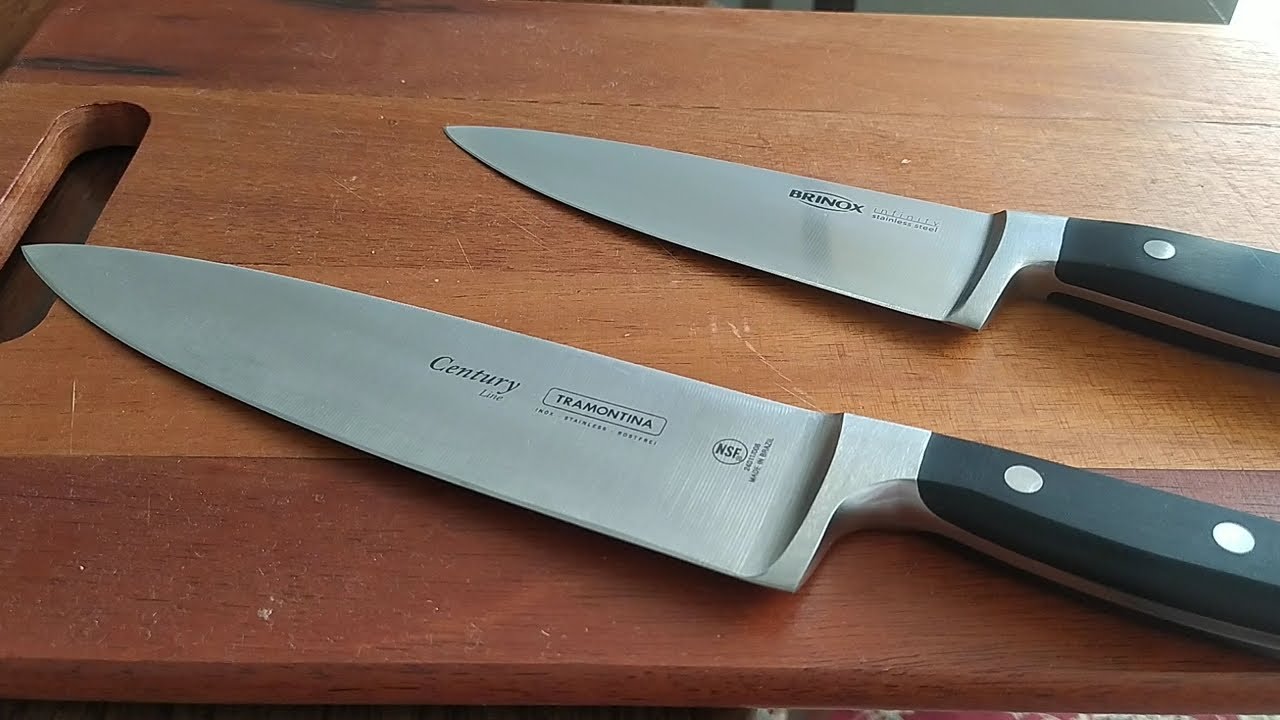 Review da faca Tramontina Century Sabatier e comparação com a Brinox Infinity