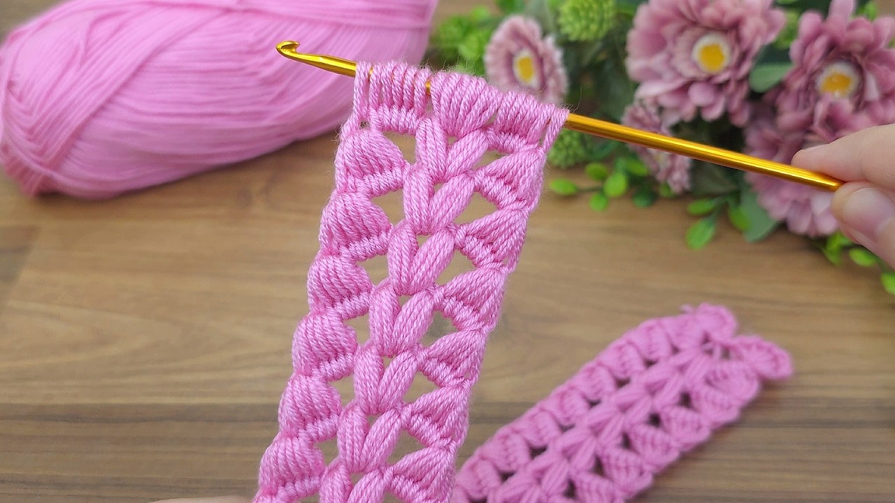 Wow!!! Super easy tunisian crochet hair band model online totarial #crochet #tunisiancrochet