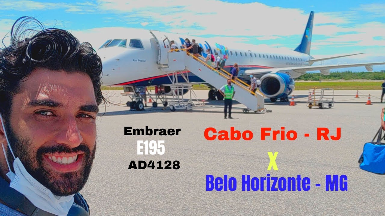 Voei no Embraer E195 a Jato | Cabo Frio - RJ x Belo Horizonte - MG | 
